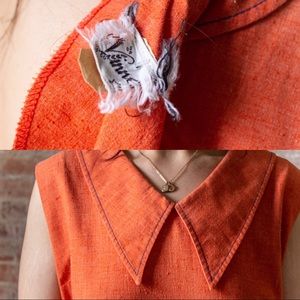 Vintage Pants - SALE 1960s TRUE VINTAGE ORANGE ROMPER Vintage Pants - SALE 1960s TRUE VINTAGE ORANGE ROMPER